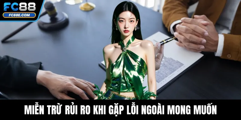 Miễn Trừ Trách Nhiệm Rõ Ràng, Bảo Vệ Quyền Lợi Tối Đa 2 Miễn trừ rủi ro khi gặp lỗi ngoài mong muốn