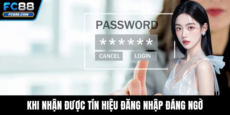 Khi nhận được tín hiệu đăng nhập đáng ngờ